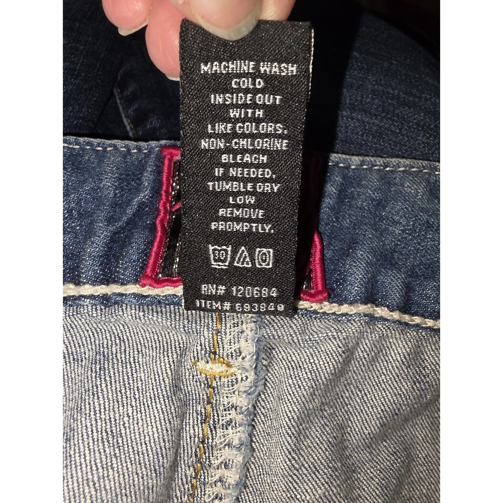Torrid Distressed Cuffed Capri Crop Jeans Blue Plus Size Size 18 - Picture 3 of 11
